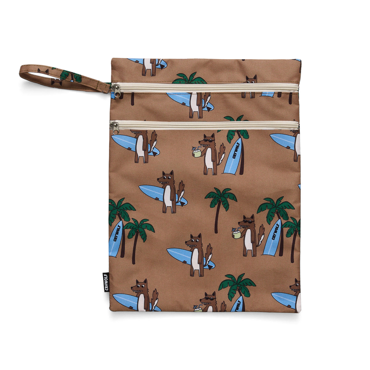 Crywolf Wet Bag for Kids Surf'n Mr Wolf Print CRYWOLF (NZ)
