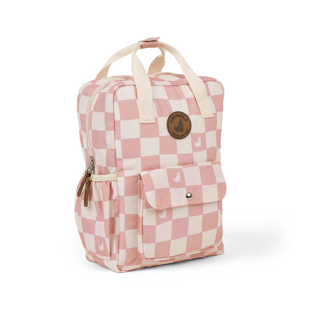 cute mini backpacks for school MINI BACKPACK Pink Check – CRYWOLF (NZ)