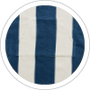 HOODED TOWEL Indigo Stripe