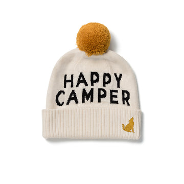Pom Pom Beanie Happy Camper