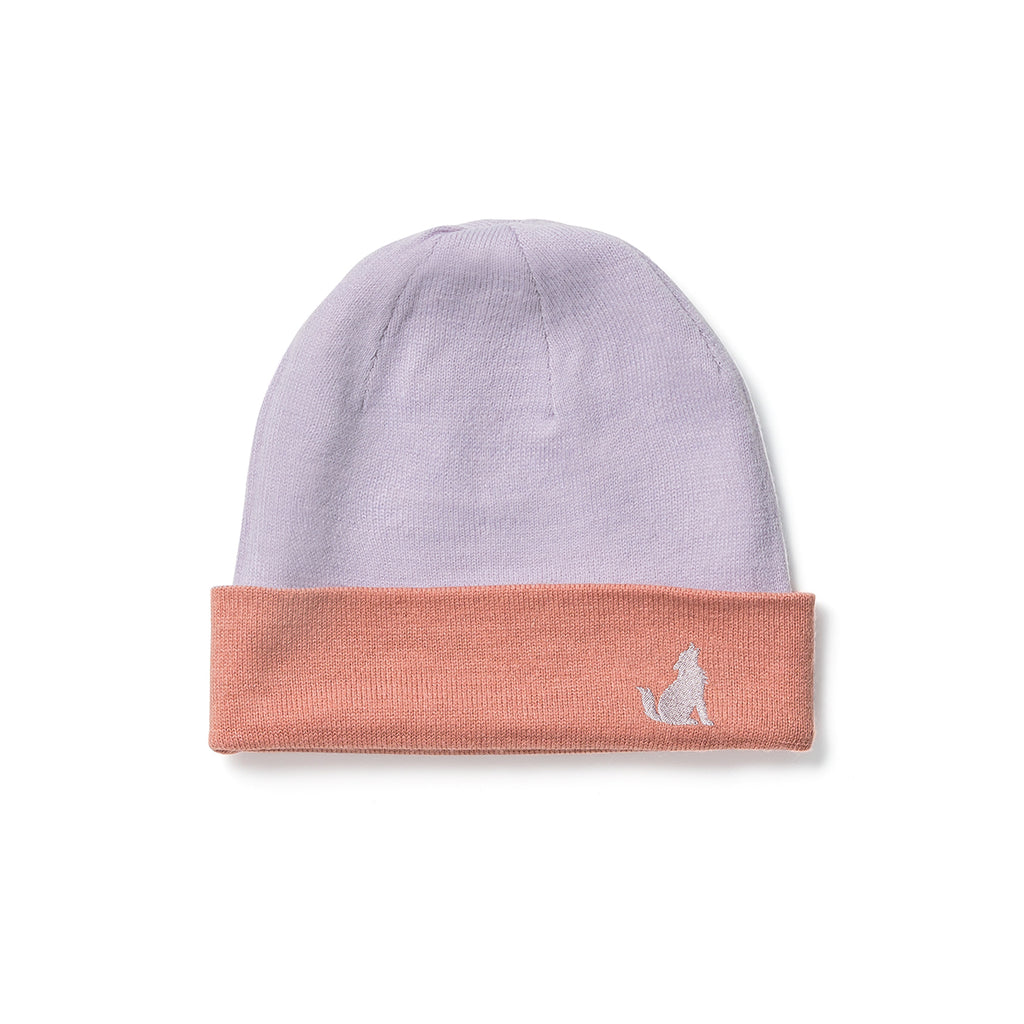 Reversible Beanie Rose/Lilac - Front View