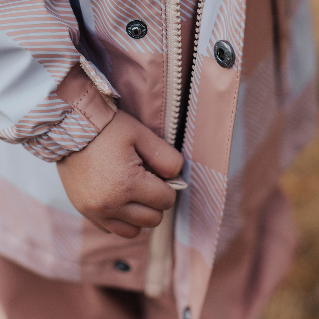 Zipper on Lilac Happy Camper Play Jacket