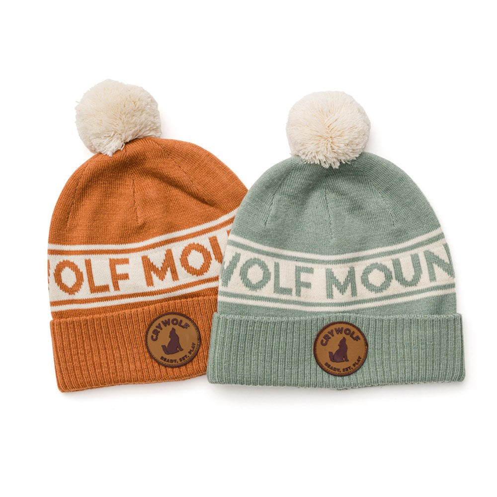 Crywolf | Kids Beanie | Retro Style | Pom Pom | Orange – CRYWOLF (NZ)